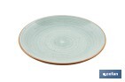 Vajilla de cerámica verde agua pintada a mano | Set de 16 piezas | Apta para lavavajillas, microondas y horno - Cofan
