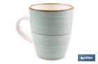 Vajilla de cerámica verde agua pintada a mano | Set de 16 piezas | Apta para lavavajillas, microondas y horno - Cofan