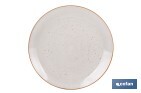 Vajilla de cerámica color beige pintada a mano | Set de 16 piezas | Apta para lavavajillas, microondas y horno - Cofan