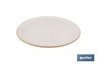 Vajilla de cerámica color beige pintada a mano | Set de 16 piezas | Apta para lavavajillas, microondas y horno - Cofan