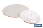 Vajilla de cerámica color beige pintada a mano | Set de 16 piezas | Apta para lavavajillas, microondas y horno - Cofan