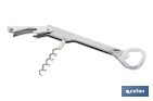 Sacacorchos con abridor | Material: Acero inoxidable | Adecuado para uso profesional | Diseño compacto y duradero | Longitud: 14 cm - Cofan