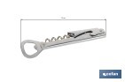 Sacacorchos con abridor | Material: Acero inoxidable | Adecuado para uso profesional | Diseño compacto y duradero | Longitud: 14 cm - Cofan