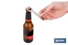 Abridor de botellas profesional | Material: acero cincado | Ideal para hostelería y uso doméstico | Medidas: 10,5 x 4 cm - Cofan