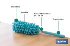Plumero de microfibra con mango telescópico extensible de 27 a 76 cm. Ideal para altura y rincones - Cofan