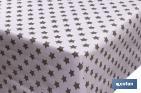 Rotolo di cerata | Tovaglia di PVC | Motivo stellato | Bianco e grigio | Dimensioni: 1,40 x 25 m - Cofan
