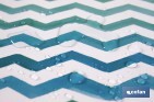 Rouleau de nappe antitache avec impression numérique avec un design avec des rayures | 50 % de coton et 50 % de PVC | Dimensions : 1,40 x 25 m
 - Cofan