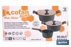 Full induction cookware set | 3 Pieces | Die-cast aluminium - Cofan