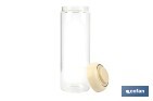 Bote de cocina de vidrio borosilicato | Tapa beige | Cierre a presión | Capacidad: 1,7 l | Almacenaje de alimentos | Medidas: Ø10 x 30 cm - Cofan