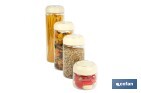 Bote de cocina de vidrio borosilicato | Tapa beige | Cierre a presión | Capacidad: 1,3 litros | Almacenaje de alimentos | Medidas: Ø10 x 23 cm - Cofan