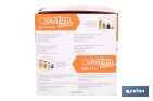 Bote de cocina de vidrio borosilicato | Tapa beige | Cierre a presión | Capacidad: 400 ml | Almacenaje de alimentos | Medidas: Ø10 x 9,6 cm - Cofan
