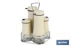 SET OLIERA DA 4 PEZZI | CAPACITÀ: 2 PEZZI DA 230 ML E 2 PEZZI DA 120 ML | BEIGE