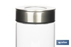 Bocal en verre borosilicate | Contenance de 550 ml jusqu'à 1900 ml | Convient pour un usage alimentaire - Cofan