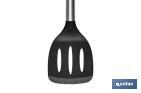 Slotted spatula | Neige Model | Silicone with stainless steel handle | Size: 35cm | Resistance up to 220°C - Cofan