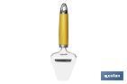 Tabua Corta Queijos Modelo Sena I Aço inox com cabo ABS amarelo Medida 22 cm - Cofan