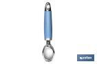 COLHER DE GELADO MODELO SENA I AÇO INOX COM CABO ABS AZUL MEDIDA 18 CM