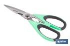 Ciseaux Multi-usages | Fabriqués en Acier Inox. | Modèle Sena | Couleur Vert Clair ou Violet | Longueur 22 cm - Cofan