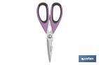 Multipurpose Scissors | Stainless Steel | Sena Model | Light green and purple | 22cm in length - Cofan