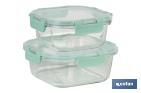 SET OF 2 SQUARE FOOD CONTAINERS, AGATHA MODEL