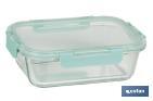 Set of 3 rectangular borosilicate glass food containers | Agatha Model | 640-1,040-1,520ml Capacity - Cofan