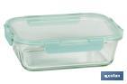 Set of 3 rectangular borosilicate glass food containers | Agatha Model | 640-1,040-1,520ml Capacity - Cofan