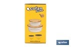 Set de 2 Boîtes à Lunch Rondes en Borosilicate | Modèle Bambú | Couvercle en Bambou | Contenance 620-950 ml - Cofan