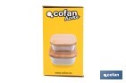 Set de 2 Boîtes à Lunch Carrées en Borosilicate | Modèle Bambú | Couvercle en Bambou | Contenance 520-800 ml - Cofan