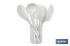 Set de 7 utensilios blancos para cocina de la gama Bach - Cofan