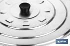 Aluminium lid with steam vents and ABS knob - Cofan