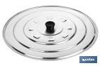 ALUMINIUM LID WITH STEAM VENTS AND ABS KNOB