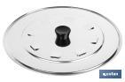 STAINLESS STEEL LID WITH STEAM VENTS AND ABS KNOB