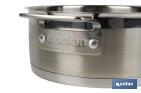 Stainless-steel pots | Available in different capacities | Lid included | Cadenza Model - Cofan