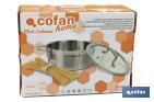 Stainless-steel pots | Available in different capacities | Lid included | Cadenza Model - Cofan