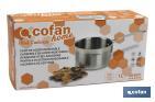 Casserole en acier inoxydable | Capacité de 1 litre | Couvercle non inclus | Modèle Cadenza - Cofan