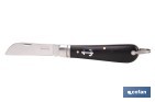 Naval pocket knife | Blade size: 8cm | Sheepsfoot blade | Stainless-steel blade | Polypropylene handle | Black - Cofan
