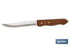 Wooden handle knives | Pack of 3 pieces | Blade of 10cm - Cofan