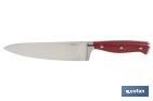 Cuchillo de Cocina con Forjado Francés | En Color Rojo | Diferentes Medidas - Cofan