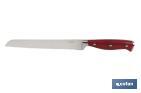 FRENCH FORGED BREAD KNIFE | RED | BLADE SIZE: 21CM