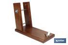 Soporte jamonero de madera con husillo de acero | Medidas 39 x 20,5 x 12,6 cm | Peso 2,89 kg - Cofan