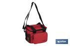Glacière portable pour aliments | Sac isotherme | Sangle réglable | Couleur : rouge | Dimensions : 23 x 17 x 18 cm - Cofan