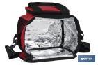 Glacière portable pour aliments | Sac isotherme | Sangle réglable | Couleur : rouge | Dimensions : 23 x 17 x 18 cm - Cofan