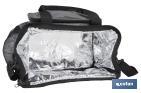 Glacière portable pour aliments | Sac isotherme | Sangle réglable | Couleur : gris foncé | Dimensions : 33,5 x 24 x 26 cm - Cofan