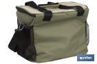 Bolsa térmica | Nevera portátil para alimentos | Correa ajustable | Adecuada para pícnic, playa, oficina, viaje | Color: verde y beige | Medidas: 35 x 25 x 27,5 cm - Cofan