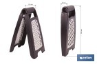 Double-sided folding grater: fine and coarse grating | Non-slip base | Assorted colours - Cofan