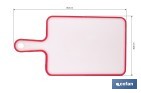 Non-slip chopping board | Materials: PP + TPE | Ergonomic handle | Non-slip and durable board | Colour: white with red edge | Available in different sizes - Cofan