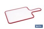 Non-slip chopping board | Materials: PP + TPE | Ergonomic handle | Non-slip and durable board | Colour: white with red edge | Available in different sizes - Cofan