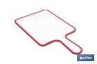 Non-slip chopping board | Materials: PP + TPE | Ergonomic handle | Non-slip and durable board | Colour: white with red edge | Available in different sizes - Cofan