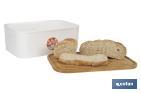 Bread bin with bamboo lid | minimalist design | 6.5 l capacity | Perfect for keeping bread fresh | Available in different colours - Cofan