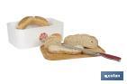 Bread bin with bamboo lid | minimalist design | 6.5 l capacity | Perfect for keeping bread fresh | Available in different colours - Cofan