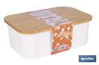 Bread bin with bamboo lid | minimalist design | 6.5 l capacity | Perfect for keeping bread fresh | Available in different colours - Cofan